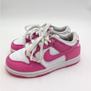 Nike Dunk Low Sneaker Shoes Kids' Laser Fuchsia/White Size US12C EU29.5